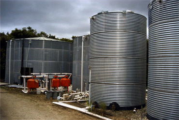 irrigation water storage tanks